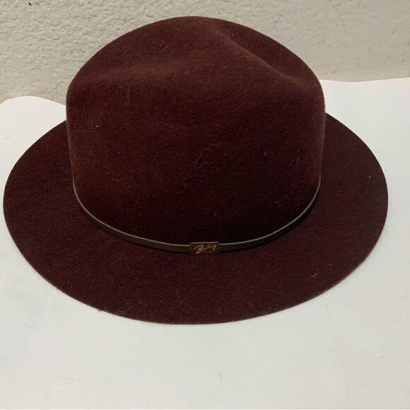 Bailey Of Hollywood 100% wool Fedora Hat Burgundy Size Small - Picture 2 of 8